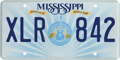 MS license plate XLR842