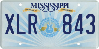 MS license plate XLR843