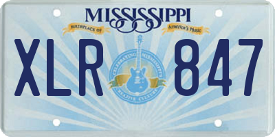 MS license plate XLR847