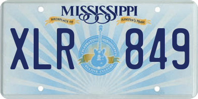 MS license plate XLR849