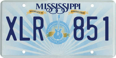 MS license plate XLR851