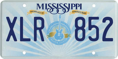 MS license plate XLR852