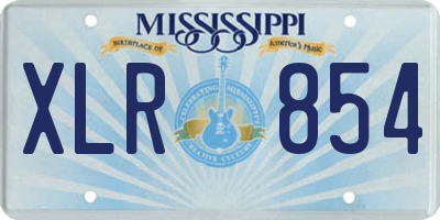 MS license plate XLR854