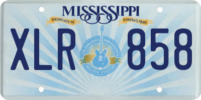 MS license plate XLR858
