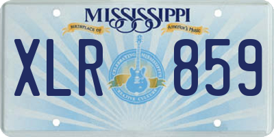 MS license plate XLR859