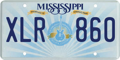 MS license plate XLR860