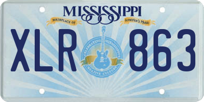 MS license plate XLR863