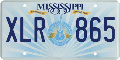 MS license plate XLR865