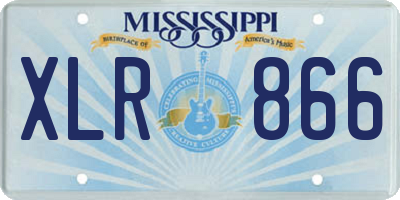 MS license plate XLR866