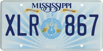 MS license plate XLR867