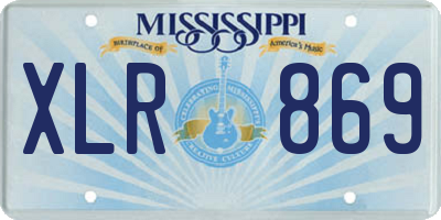 MS license plate XLR869
