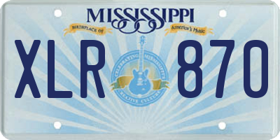 MS license plate XLR870