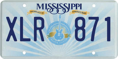 MS license plate XLR871