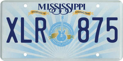 MS license plate XLR875