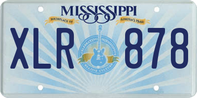 MS license plate XLR878