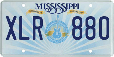 MS license plate XLR880
