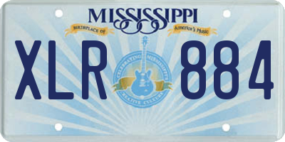 MS license plate XLR884