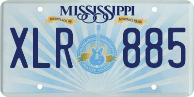 MS license plate XLR885