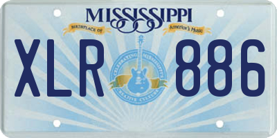 MS license plate XLR886