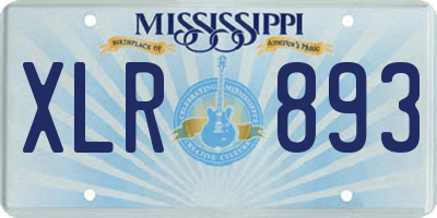 MS license plate XLR893