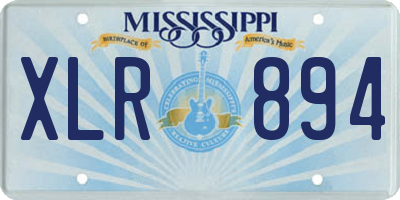 MS license plate XLR894