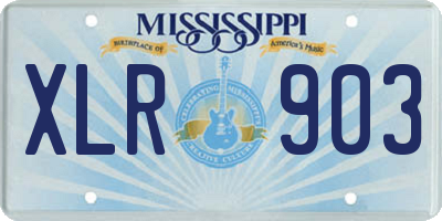 MS license plate XLR903