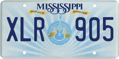 MS license plate XLR905