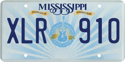 MS license plate XLR910