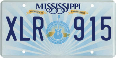 MS license plate XLR915