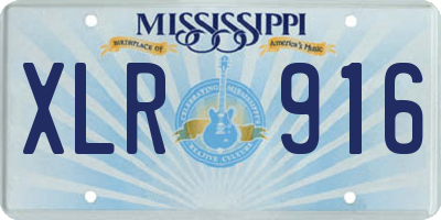 MS license plate XLR916