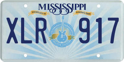 MS license plate XLR917