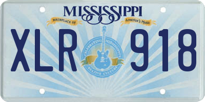 MS license plate XLR918