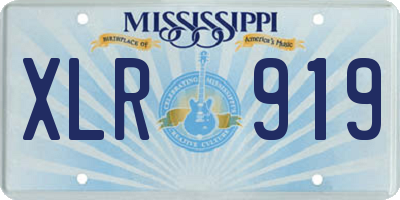MS license plate XLR919