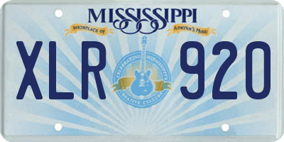 MS license plate XLR920