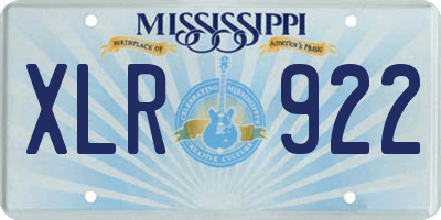 MS license plate XLR922