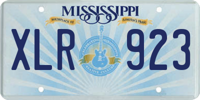 MS license plate XLR923