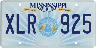 MS license plate XLR925