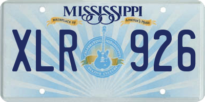 MS license plate XLR926