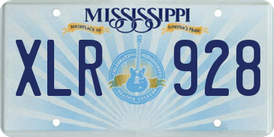 MS license plate XLR928