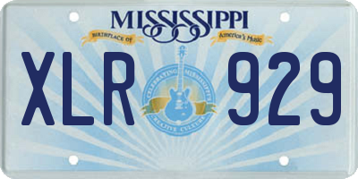 MS license plate XLR929