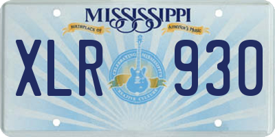 MS license plate XLR930