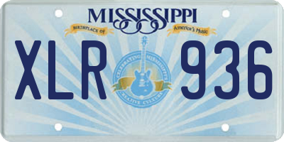 MS license plate XLR936