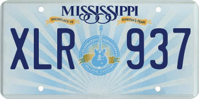MS license plate XLR937