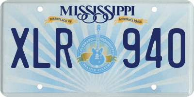 MS license plate XLR940