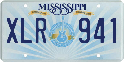 MS license plate XLR941