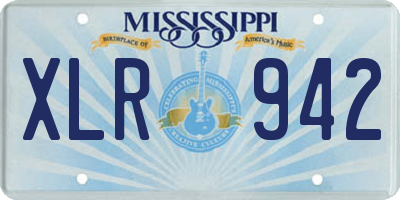 MS license plate XLR942