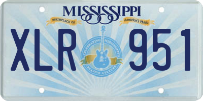 MS license plate XLR951