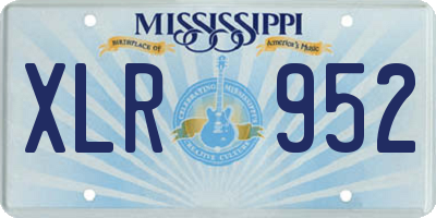 MS license plate XLR952