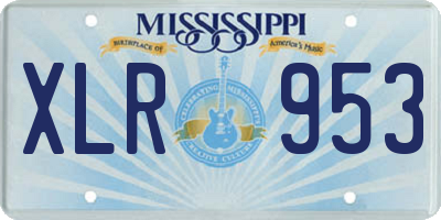 MS license plate XLR953