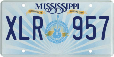 MS license plate XLR957